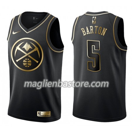 Maglia NBA Denver Nuggets Will Barton 5 Nike Nero Golden Edition Swingman - Uomo